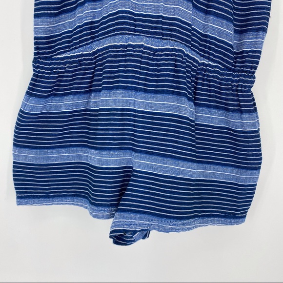 Lou & Grey Baja Romper Large blue white stripe terry lounge comfy shorts jumper - Picture 8 of 15